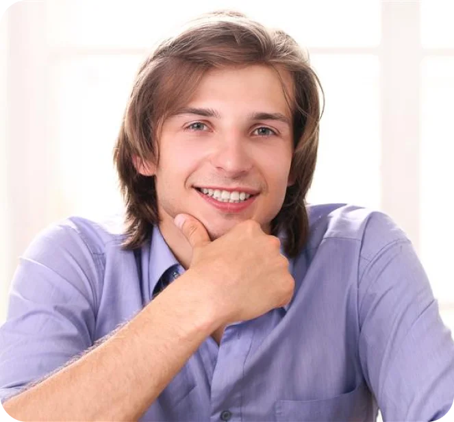 Smiling dental patient